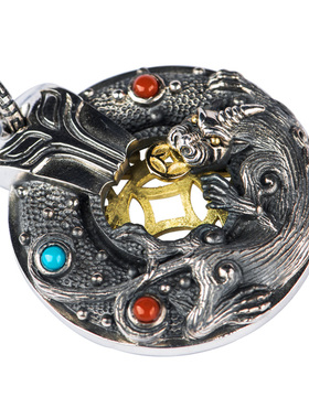 仓吉手工925银貔貅吊坠