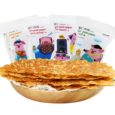 小猪找肉果仁肉纸原味香辣樱花虾