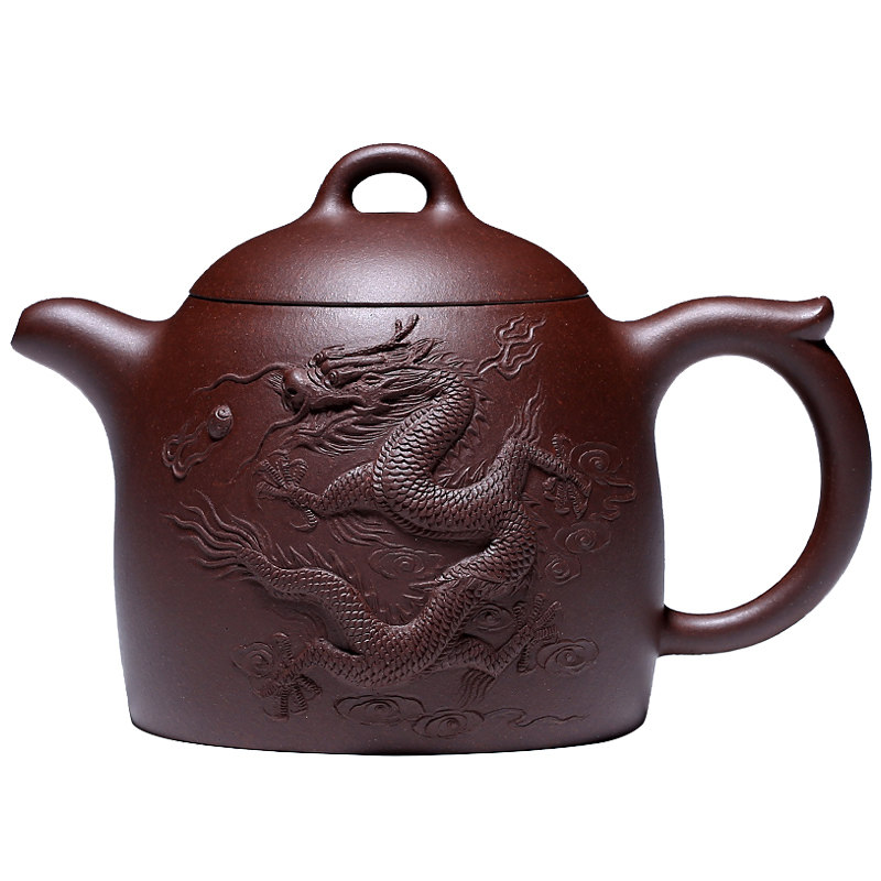 茗阳紫砂壶堆龙茶具套装秦权