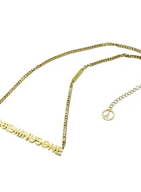 INS网红热卖款字母钛钢白金色