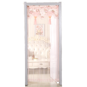 卧室隔断帘门帘风水帘开运帘蕾丝门帘布艺卫生间防蚊纱半窗帘布帘