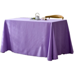 定制餐桌布布艺长方形会议桌布白色台布纯色地推广告桌布正方形