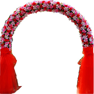 新款全花花门绢花婚庆拱门店庆活动布置开业花篮婚礼庆典花架道具