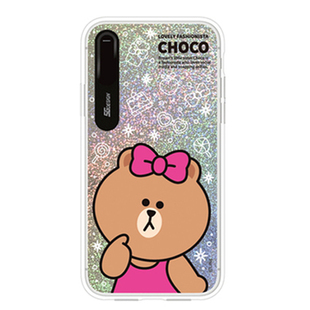 line布朗熊iPhonexs max来电闪手机壳苹果7/8p闪粉XS保护套XR