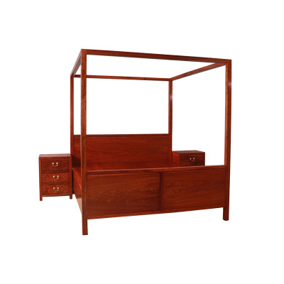 明清1米仿古架子床老式农村实木