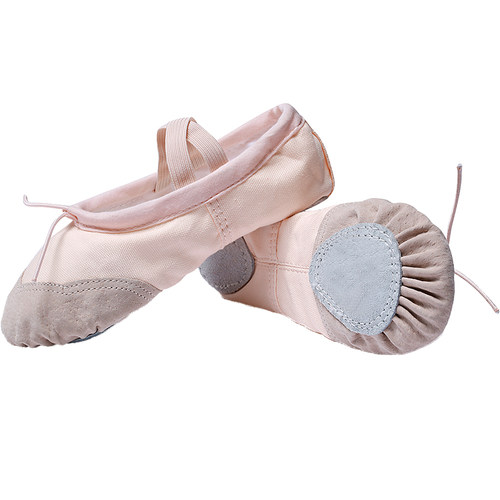 舞蹈鞋儿童女软底女童冬练功粉色专用中国舞跳舞猫爪芭蕾新款加绒