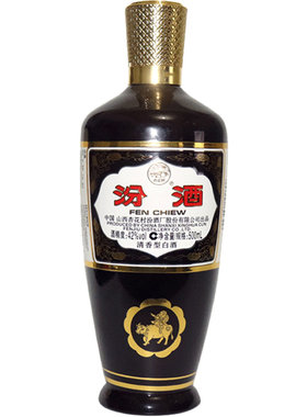汾酒42度棕汾玻璃瓶500ml*3瓶套装山西杏花村清香型高粱粮食白酒
