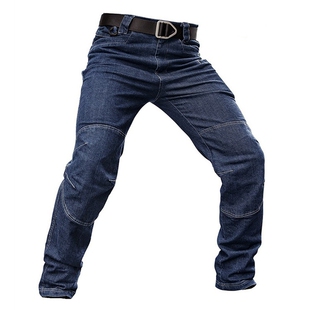 春秋季执政官户外弹力战术牛仔裤男宽松直筒多口袋工装长裤军迷裤