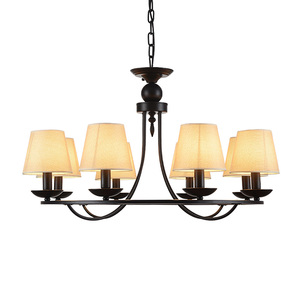 美式乡村铁艺吊灯复古田园卧室灯北欧简约大吊灯美式风格饭厅灯具