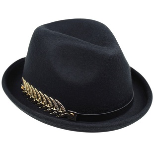 帽子男女通用秋季英伦小礼帽时尚潮绅士帽表演帽子男款青年爵士帽