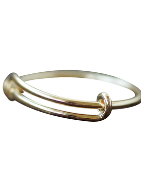 k金戒指女14k金素圈伸缩闺蜜尾戒