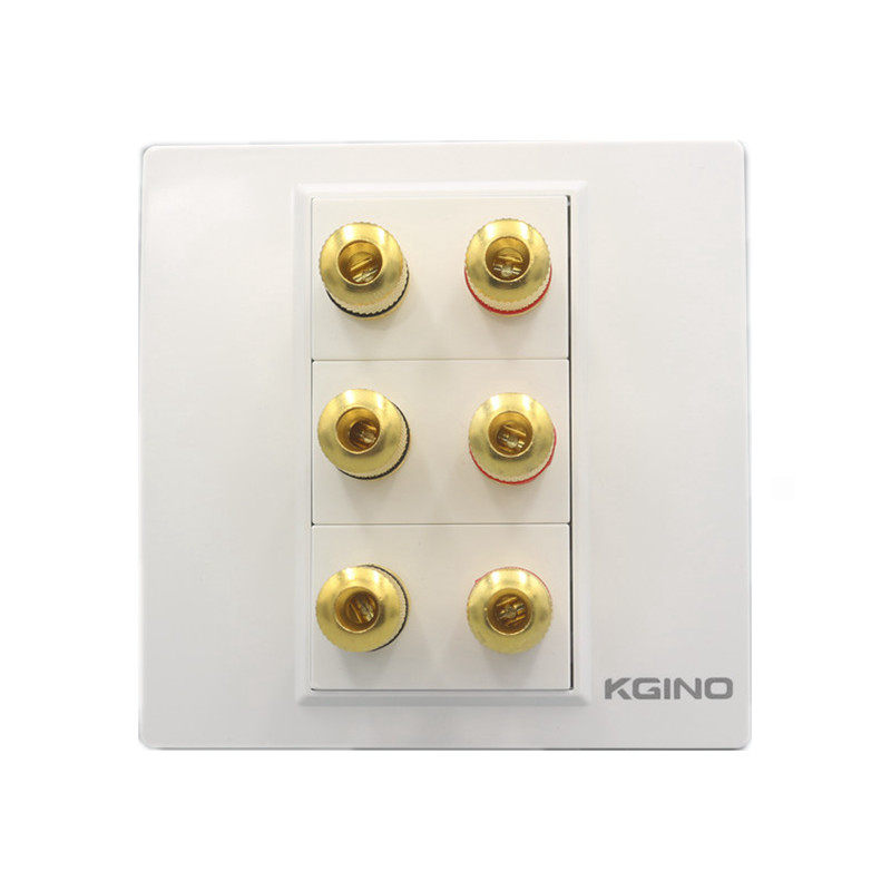 康吉诺86型3个六头环绕插座面板