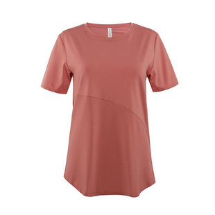 夏季薄款运动T恤女跑步健身服大码宽松胖mm速干上衣短袖瑜伽服