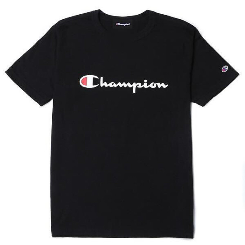 现货正品Champion经典草写字母印花棉质短袖T恤 潮牌春夏情侣美版