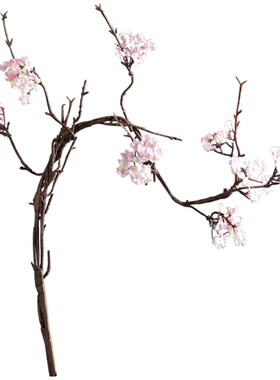 禅意仿真樱花藤条茶室摆件干枝