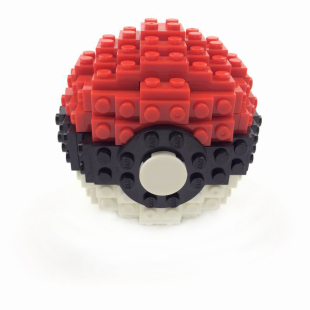 神奇宝贝宠物小精灵球拼装玩具塑料DIY益智小颗粒积木Pokemon Go