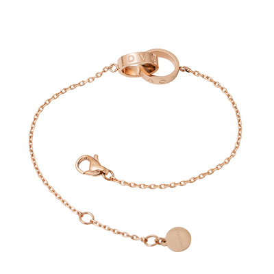 medalqueen钛钢包女18k金手链