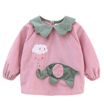 新品宝宝罩衣防水儿童男水晶绒