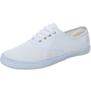 山东鲁泰 男女式白球鞋 橡胶牛筋底布鞋 白帆布鞋 体操鞋 工作鞋