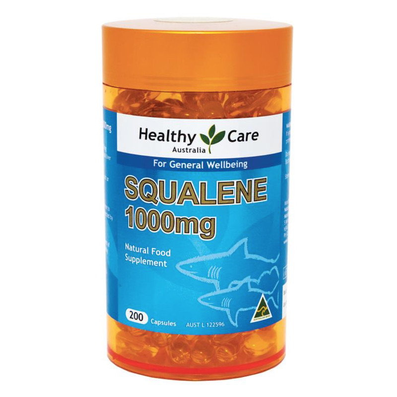 澳洲直邮 Healthy Care 角鲨烯软胶囊 200粒 供氧提神缓压 护心脑