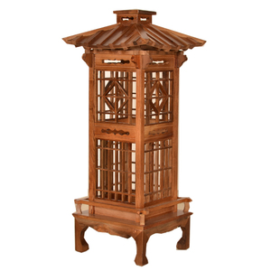 落地灯中式实木打造卧室创意灯架简约明清仿古地灯客厅造景小灯