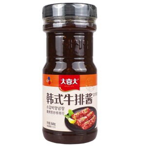 大喜大韩式牛排酱840g 黑椒牛排酱调料韩国烤肉酱腌料烤牛肉酱汁
