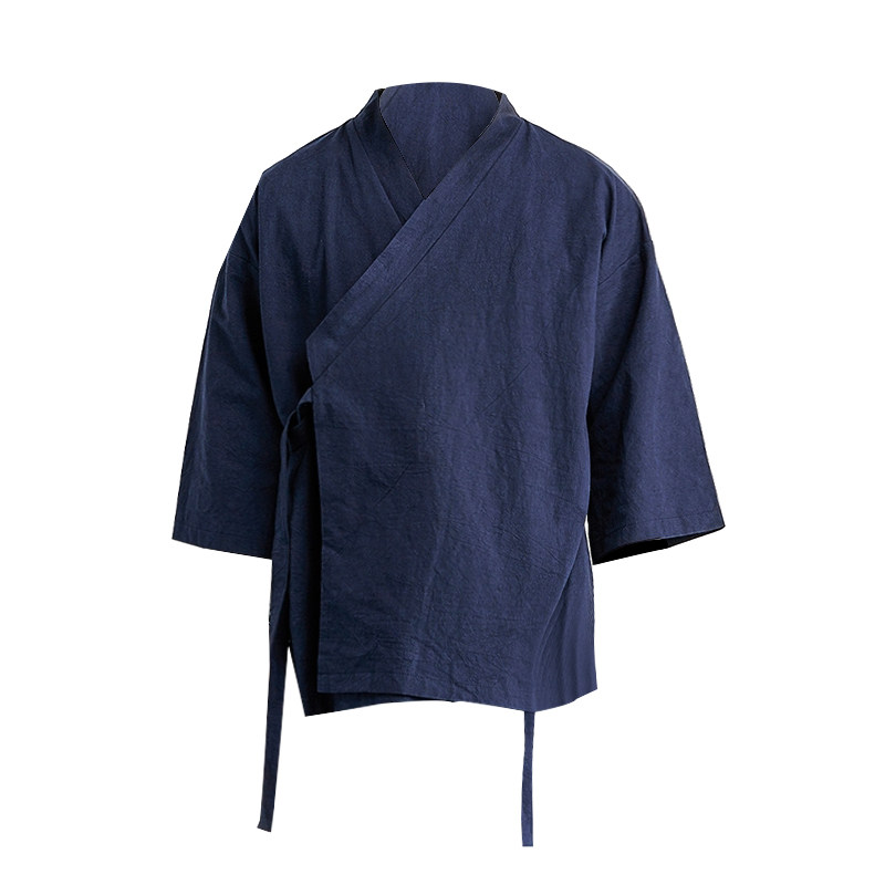 中国风开衫道袍外套男装青年七分袖汉服日系日式和风和服宽松薄款