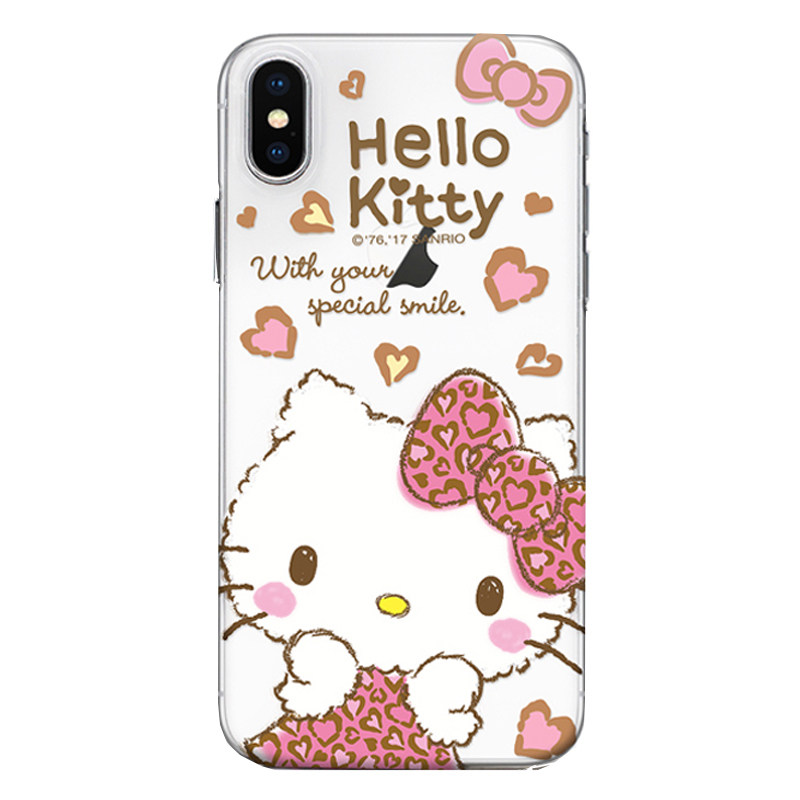 Hello Kitty苹果X手机壳XS硬壳iPhonex透明8x超薄女款8挂绳7 Plus