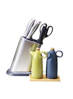 轻奢风厨房组合套装展厅陈设摆件