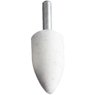 6mm柄白刚玉砂轮磨头圆柱圆锥型火石仔金属打磨抛光电磨头