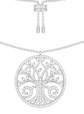 吊坠生命树女圆牌简约时尚链饰