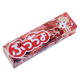 日本进口零食 悠哈UHA味觉糖 普超可乐味夹心软糖可爱糖果50g条装