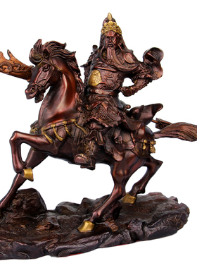 骑马摆件关羽武财神爷