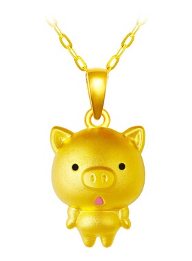 q萌小猪沙金银转运珠小呆原创diy