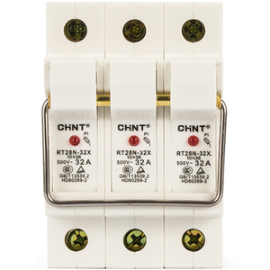 CHNT正泰熔断器R015保险丝座rt28n-32x/63带灯18快速底座安6 10 A