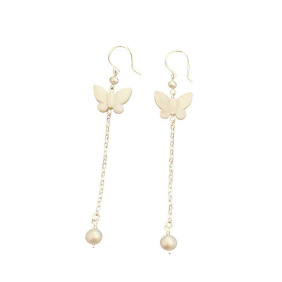 手工足银999纯银耳钩天然淡水珍