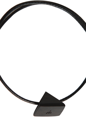 原创三角木质铆钉情侣黑檀木手链