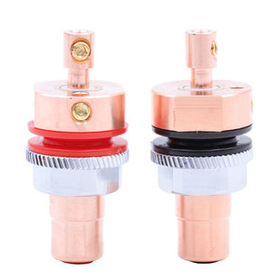 Viborg维堡纯紫铜镀金/铑RCA莲花母座胆机音响功放音频免焊信号座