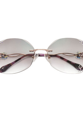 无框切边镶钻石女款成品防紫外线