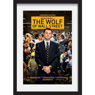 莱昂纳多·迪卡普里奥马丁·斯科塞斯华尔街之狼电影海报装饰挂画