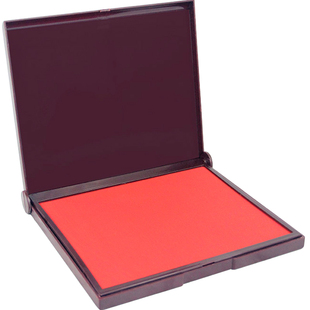 亚信加大印台红蓝色黑色指纹手足掌纹快干办公用品印泥公检法印台特大号