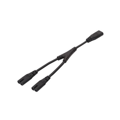 C8-2*C7公母八字电源一分二延长线IEC320-C7转C8加长电源线0.3米