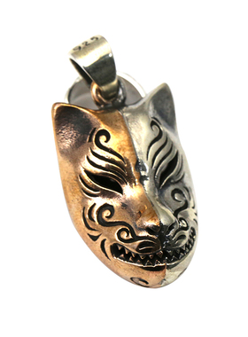 面具纯银男士复古吊坠