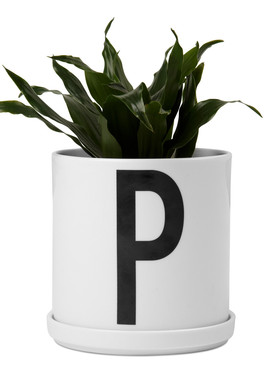 字母P骨瓷花盆花器摆设北欧简约
