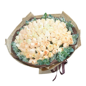 特价香槟玫瑰杭州鲜花速递滨江同城鲜花店生日爱人求婚情人节送花