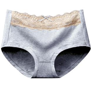 维曼姿中腰女士内裤高腰收腹性感蕾丝棉质面料大码三角裤纯棉裆