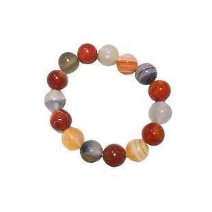 南京精品天然雨花石手链多色玛瑙红手串原石礼盒装情侣男女玉