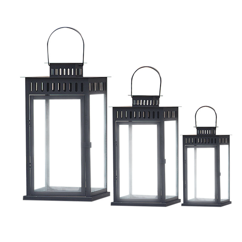 欧式铁艺复古手提户外落地风灯马灯 酒店样板房餐厅庭院烛台摆件