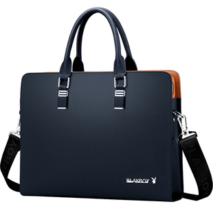 花花公子男士单肩包真皮手提包商务休闲包斜挎包男包背包公文包潮