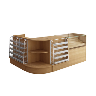 超市便利店收银台烟酒柜组合药店母婴店小型转角收银桌烟柜一体